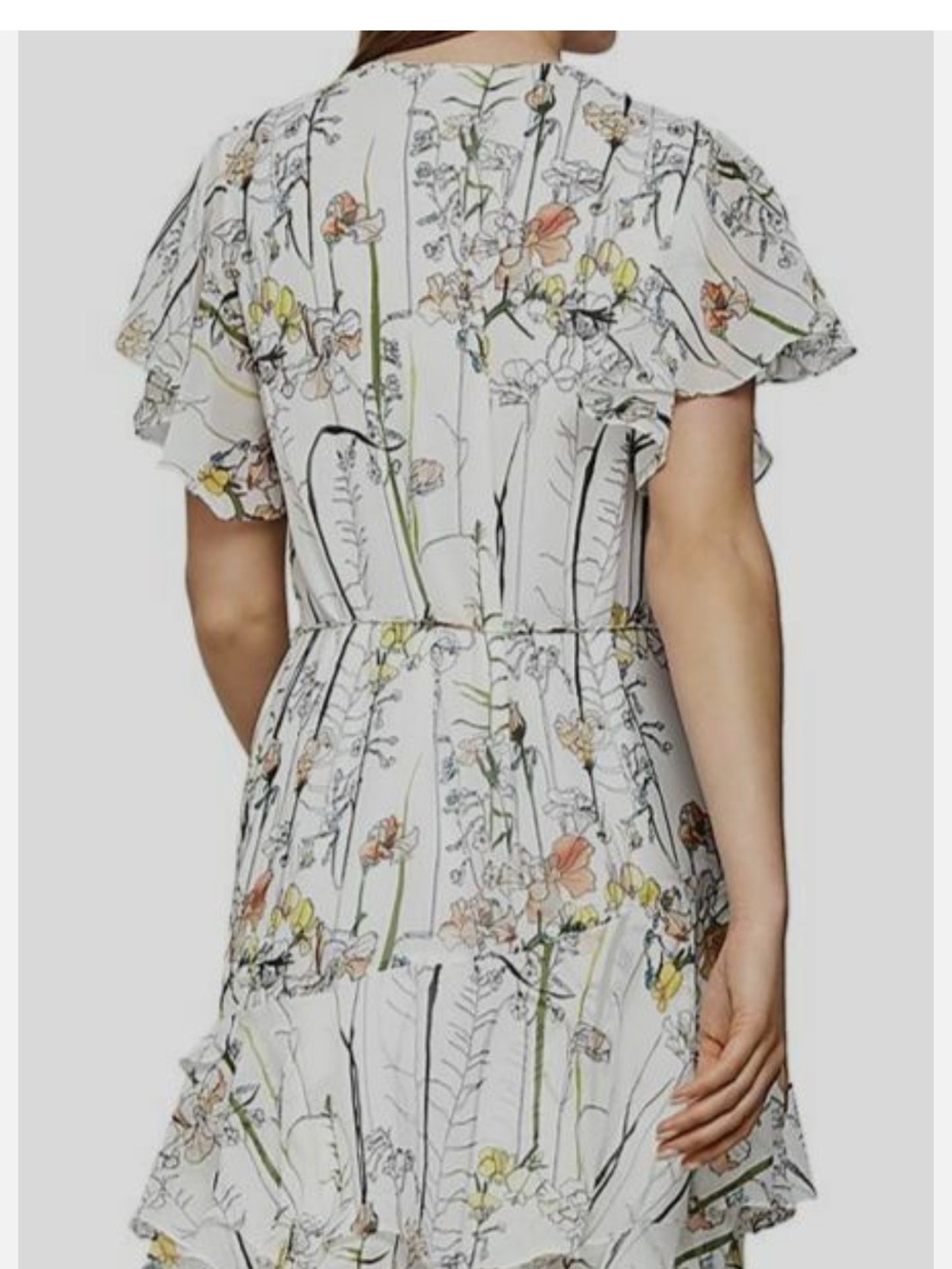 Reiss Juno Watercolor Floral Print Dress - Picture 2 of 4
